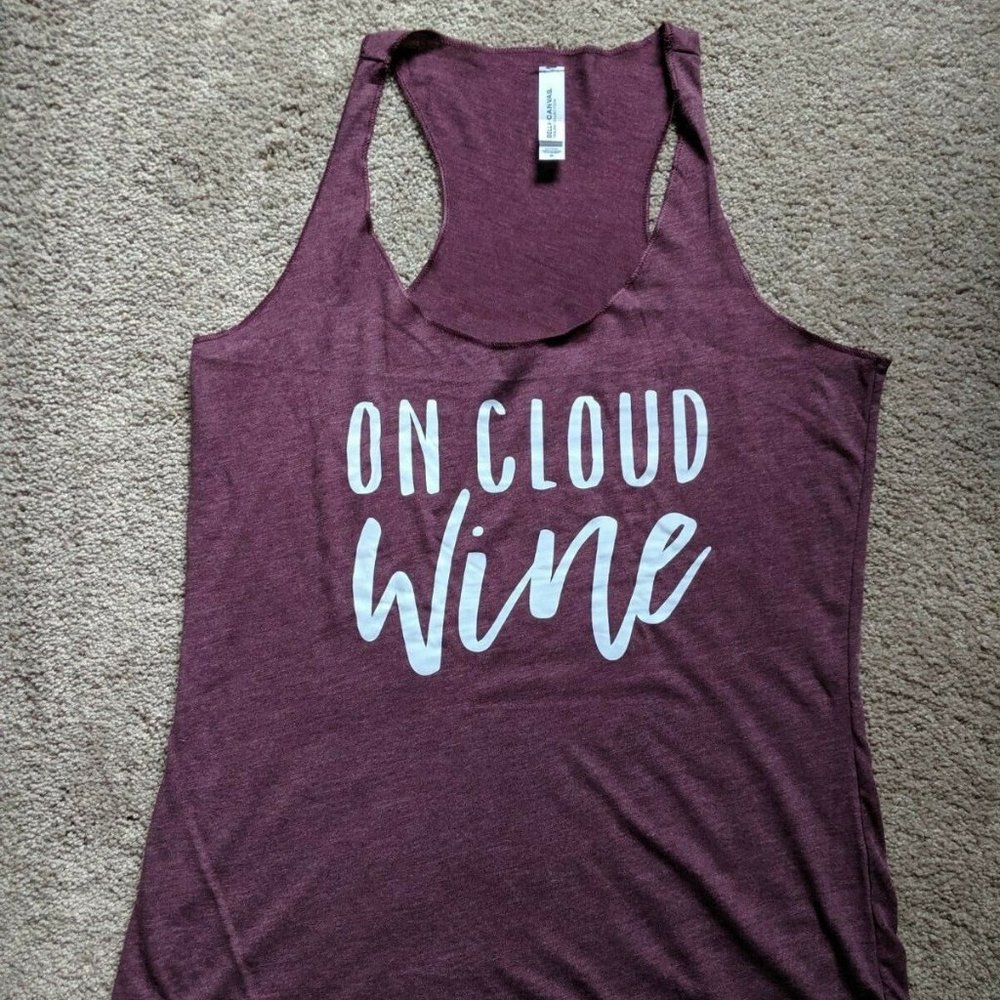 New Graphic Tank Top On Cloud Wine Maroon Medium